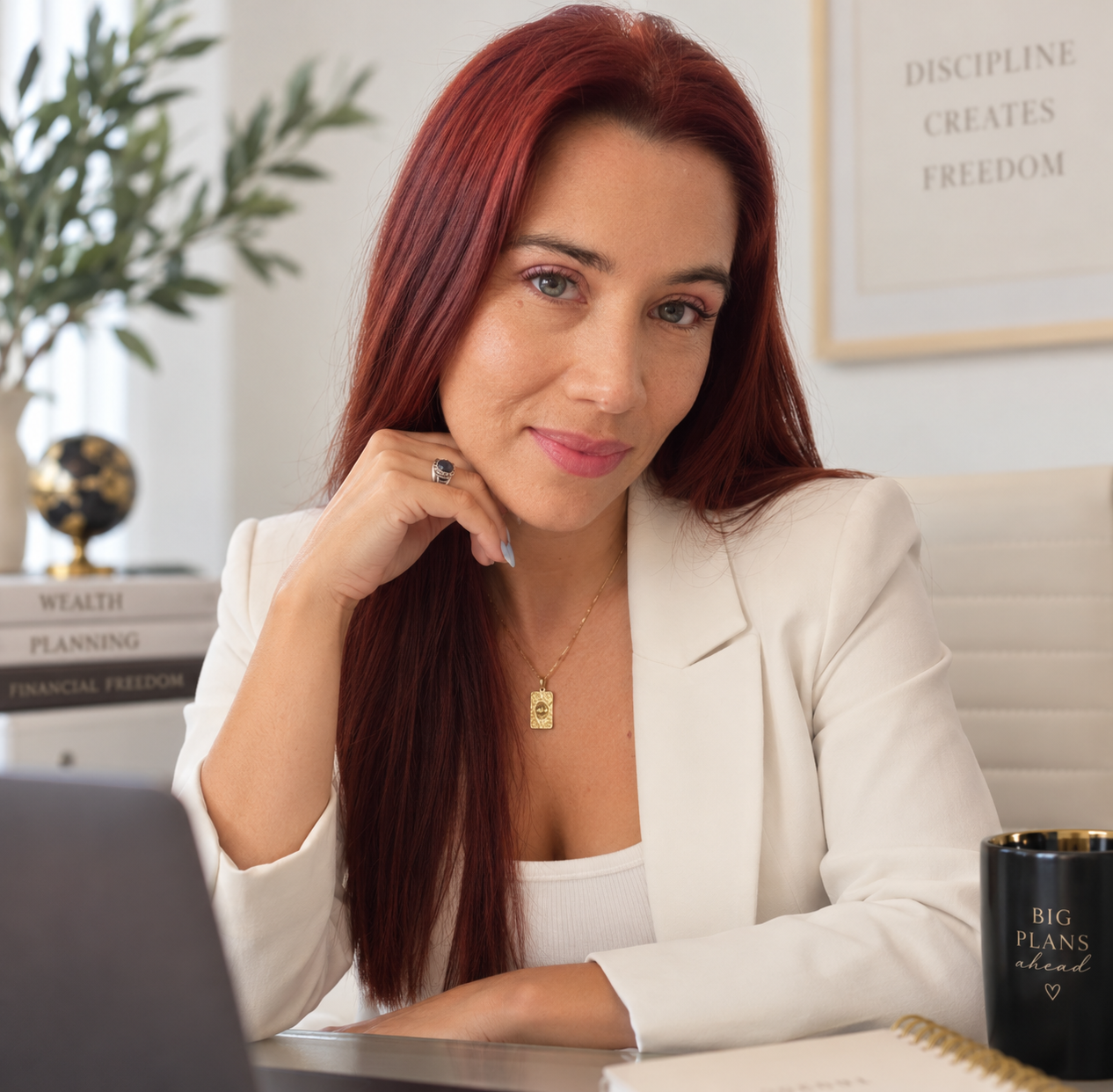 Retrato de Claudia, fundadora de Código Riqueza